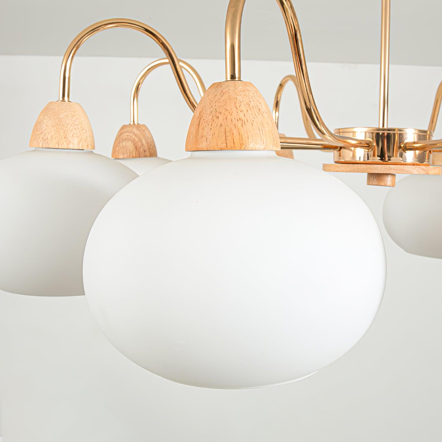 Glass Persimmon Chandelier - Lumpaz