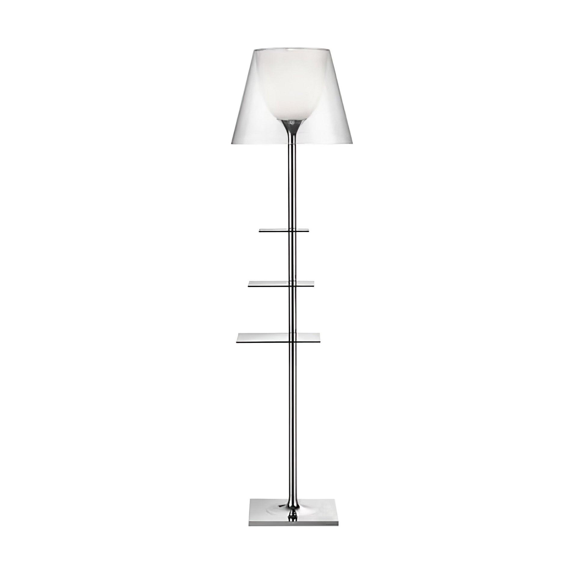 Chrome Prism Side Table Floor Lamp - Lumpaz