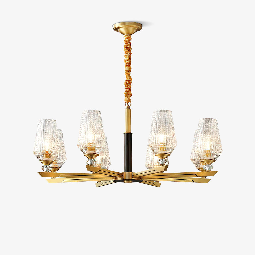 Orrefors Brass Chandelier - Lumpaz