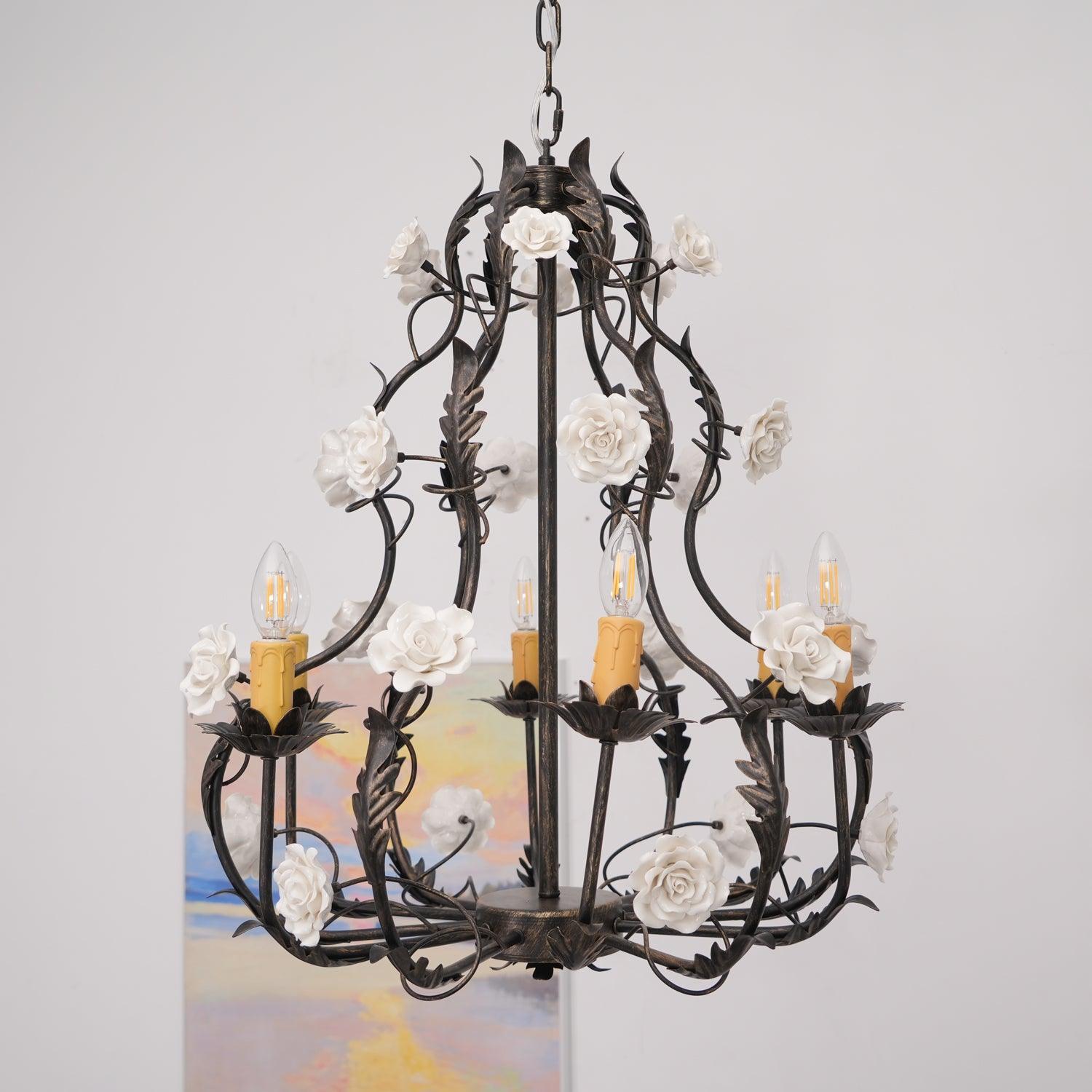 Florentine Rose Garden Chandelier - Lumpaz