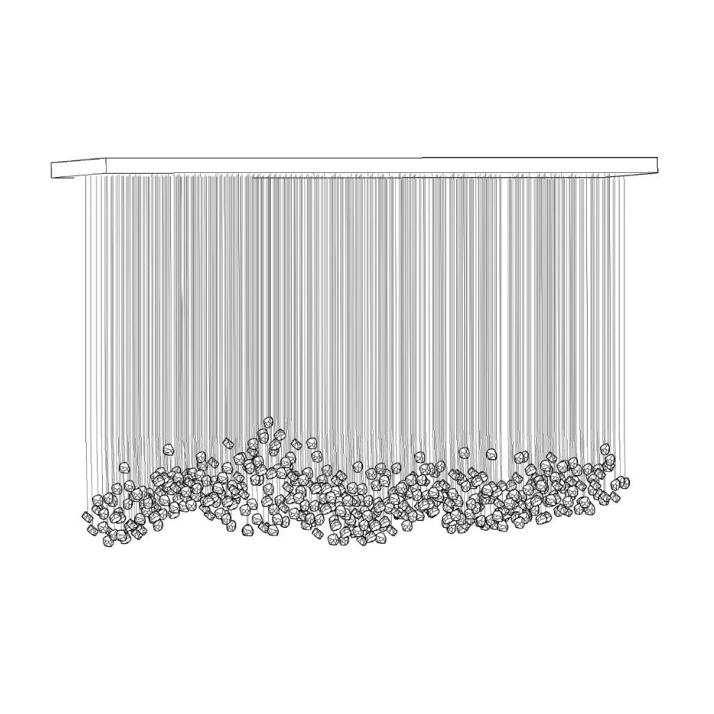 Multicolor Crystal Stone Chandelier - Lumpaz