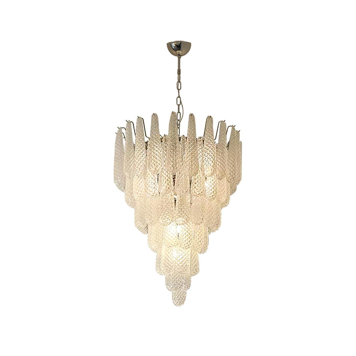 Grid Glass Waterfall Chandelier - Lumpaz