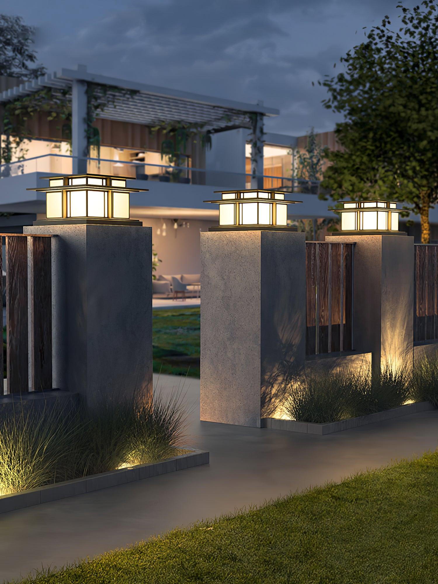 Modern outdoor pillar lights on sale