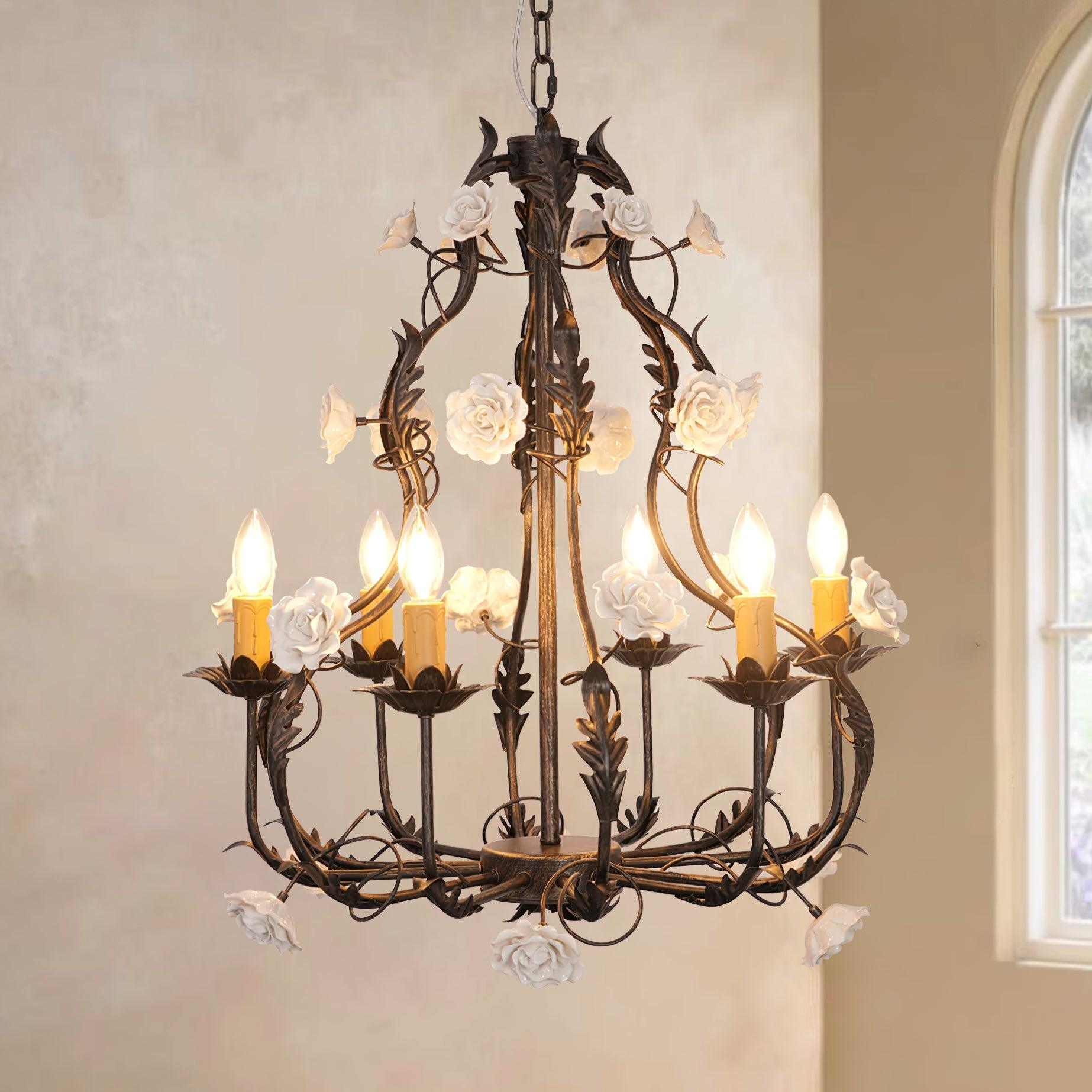 Florentine Rose Garden Chandelier - Lumpaz