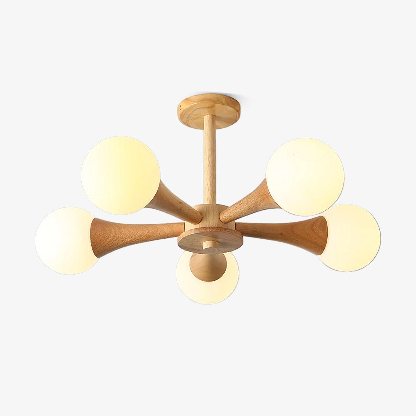 Wooden Nera Chandelier - Lumpaz