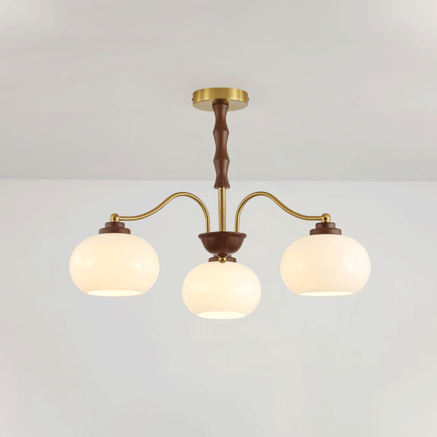 Persimmon Glass Globe Chandelier - Lumpaz