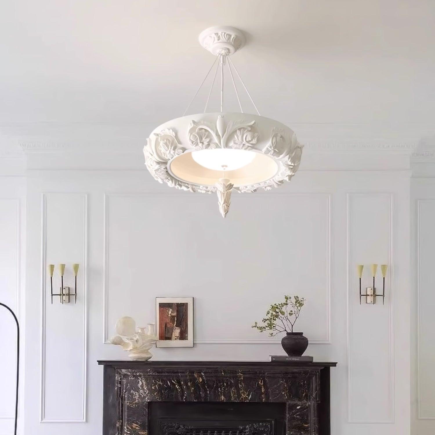 Artistic Carved Plaster Chandelier - Lumpaz
