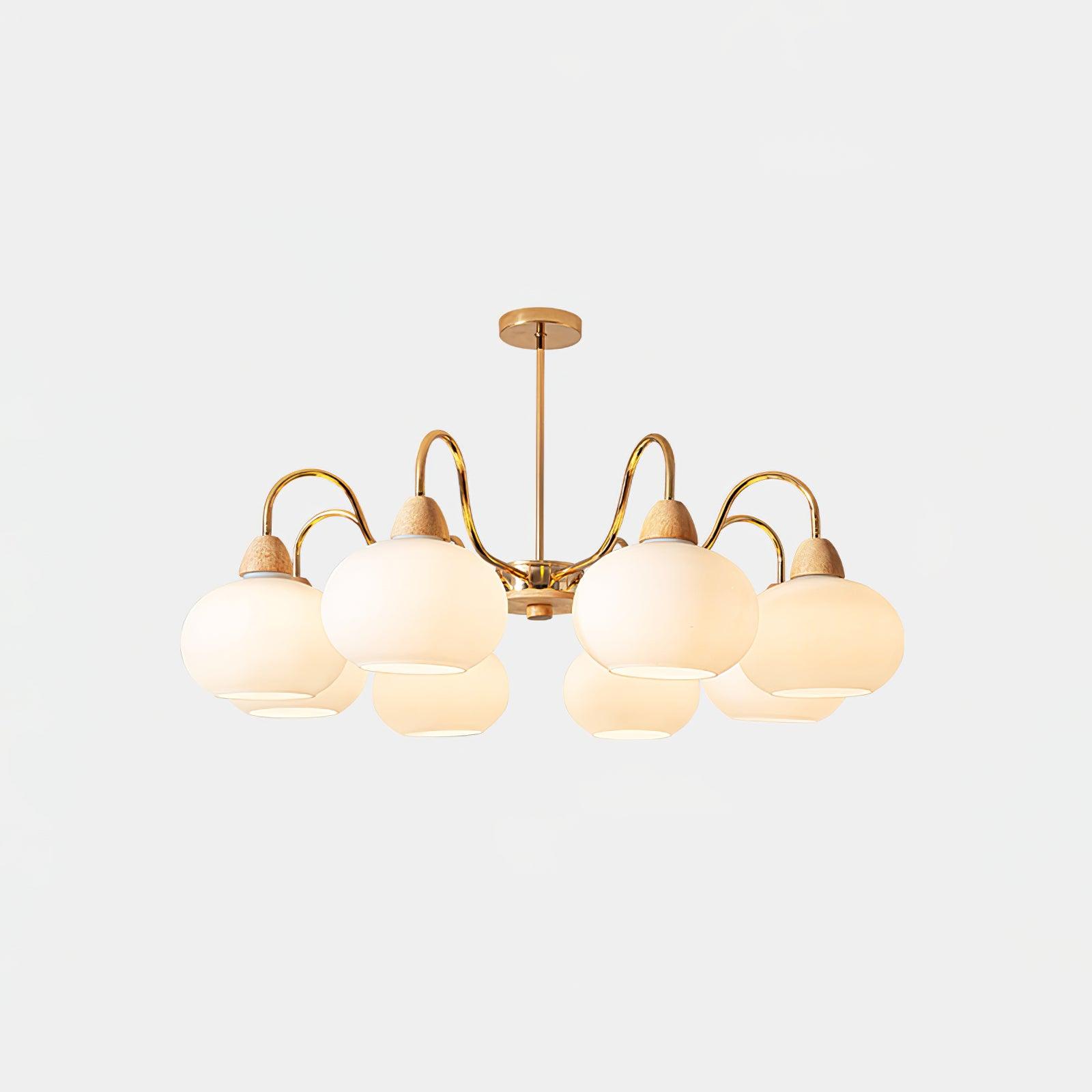 Glass Persimmon Chandelier - Lumpaz