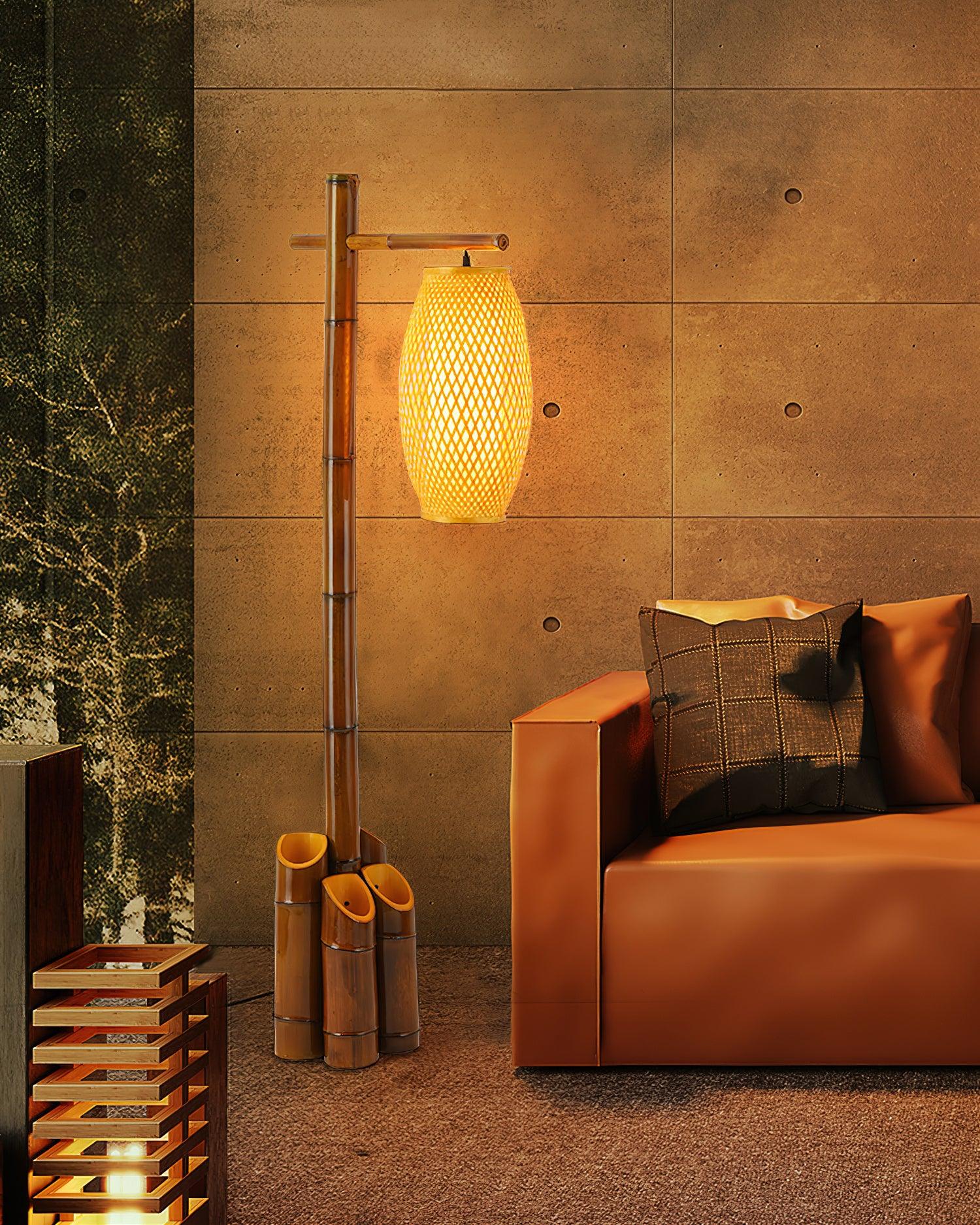 Zen Bamboo Tube Floor Lamp - Lumpaz
