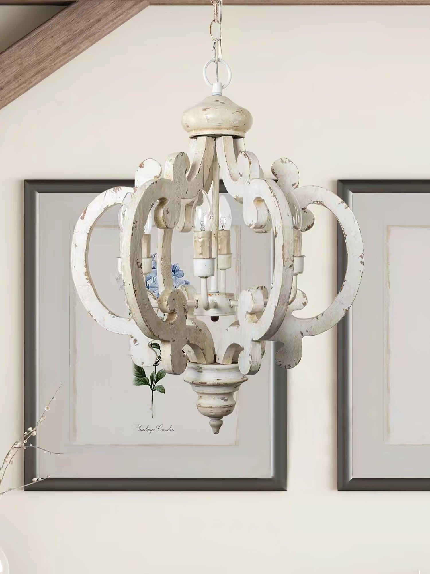Antique White Style Chandelier - Lumpaz