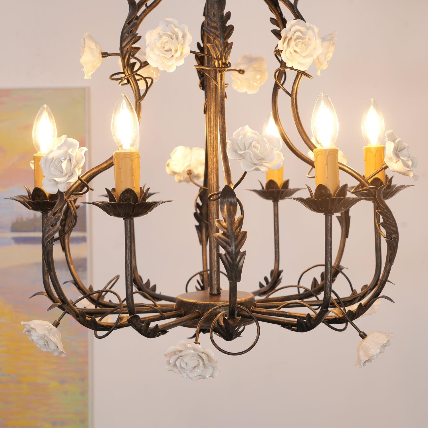 Florentine Rose Garden Chandelier - Lumpaz