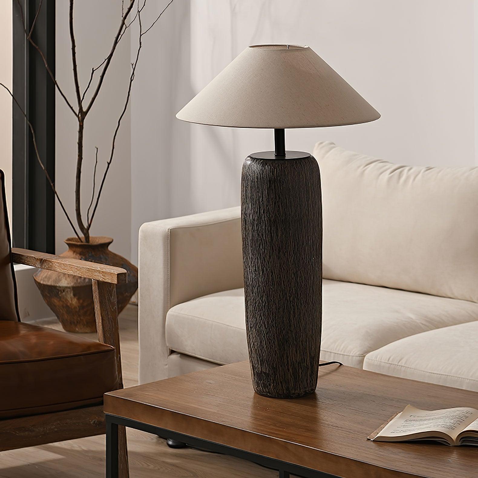 Weathered Wood Grain Floor Lamp - Lumpaz