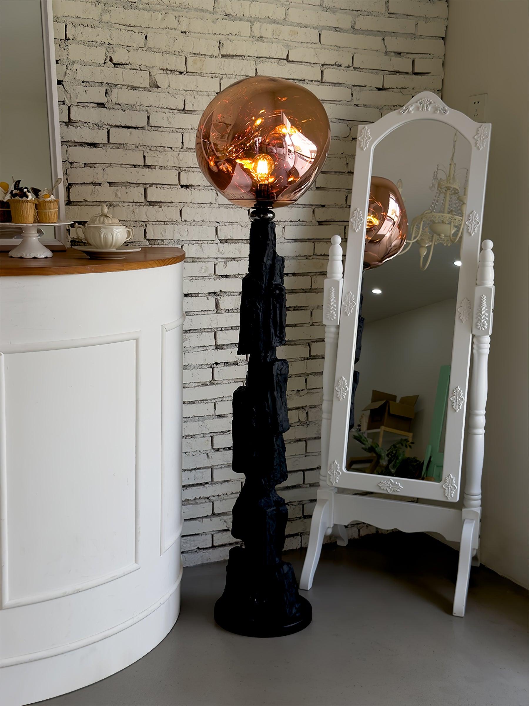 Charcoal Lava Floor Lamp - Lumpaz