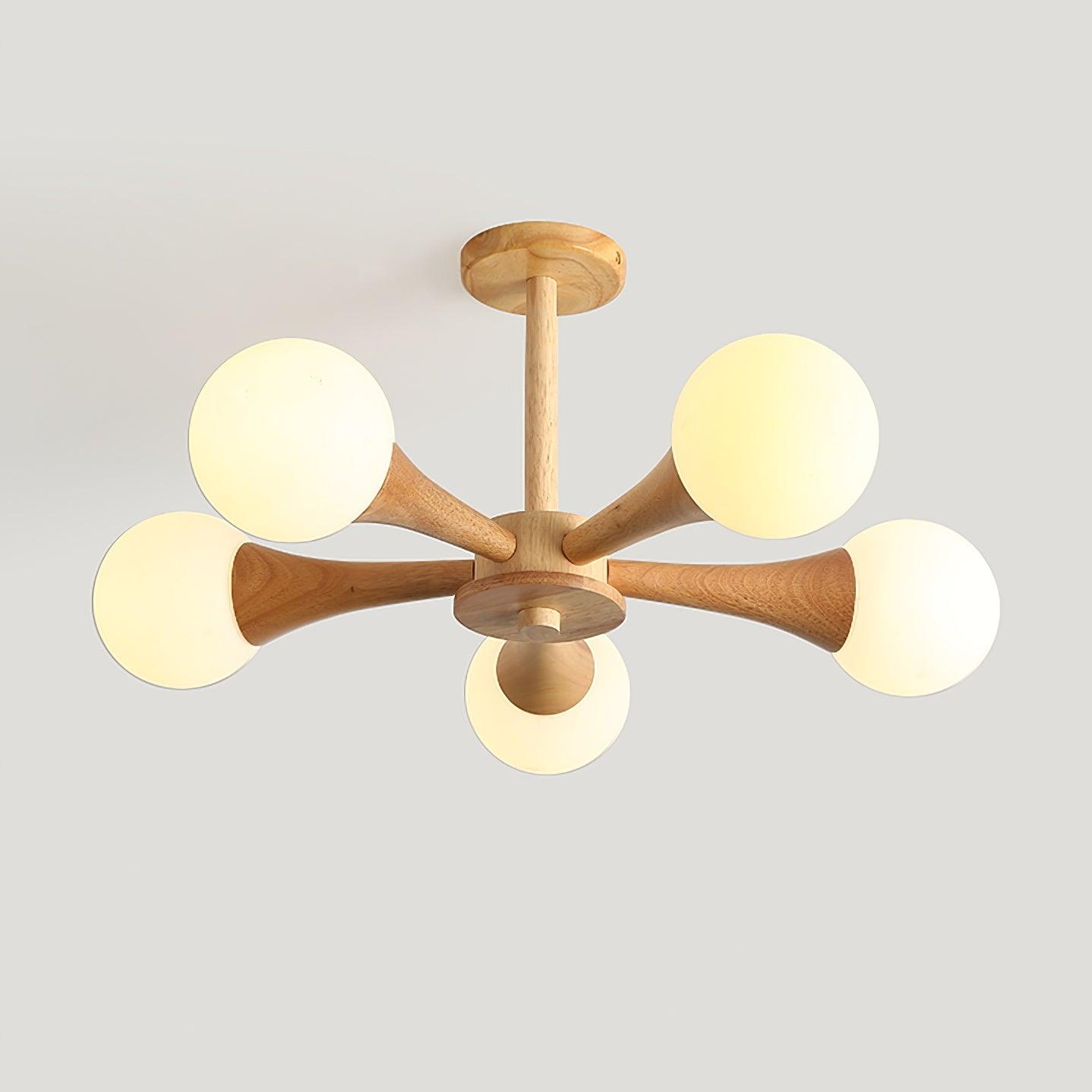Wooden Nera Chandelier - Lumpaz