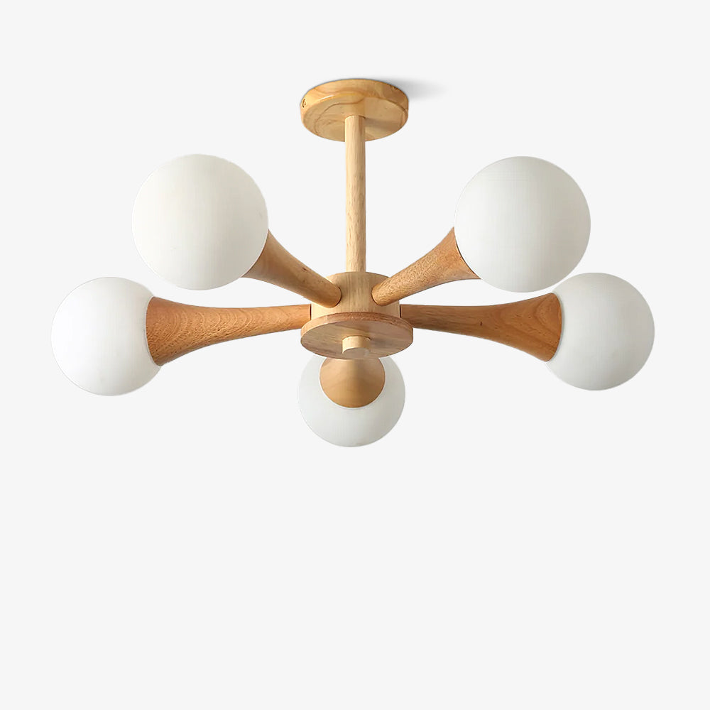 Wooden Nera Chandelier - Lumpaz