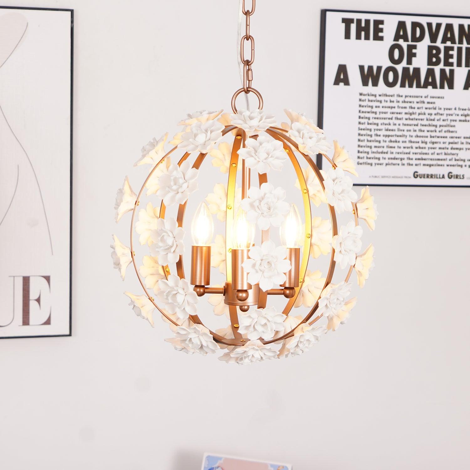 Bianca Floral Orb Chandelier - Lumpaz