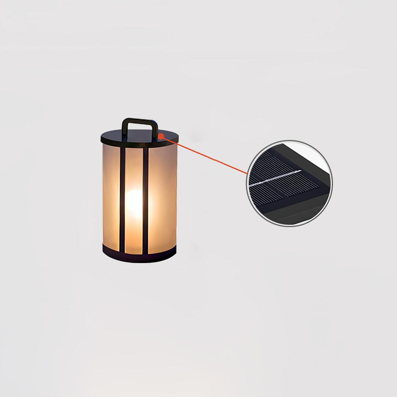 Round Pillar Acrylic Lantern Outdoor Lamp - Lumpaz