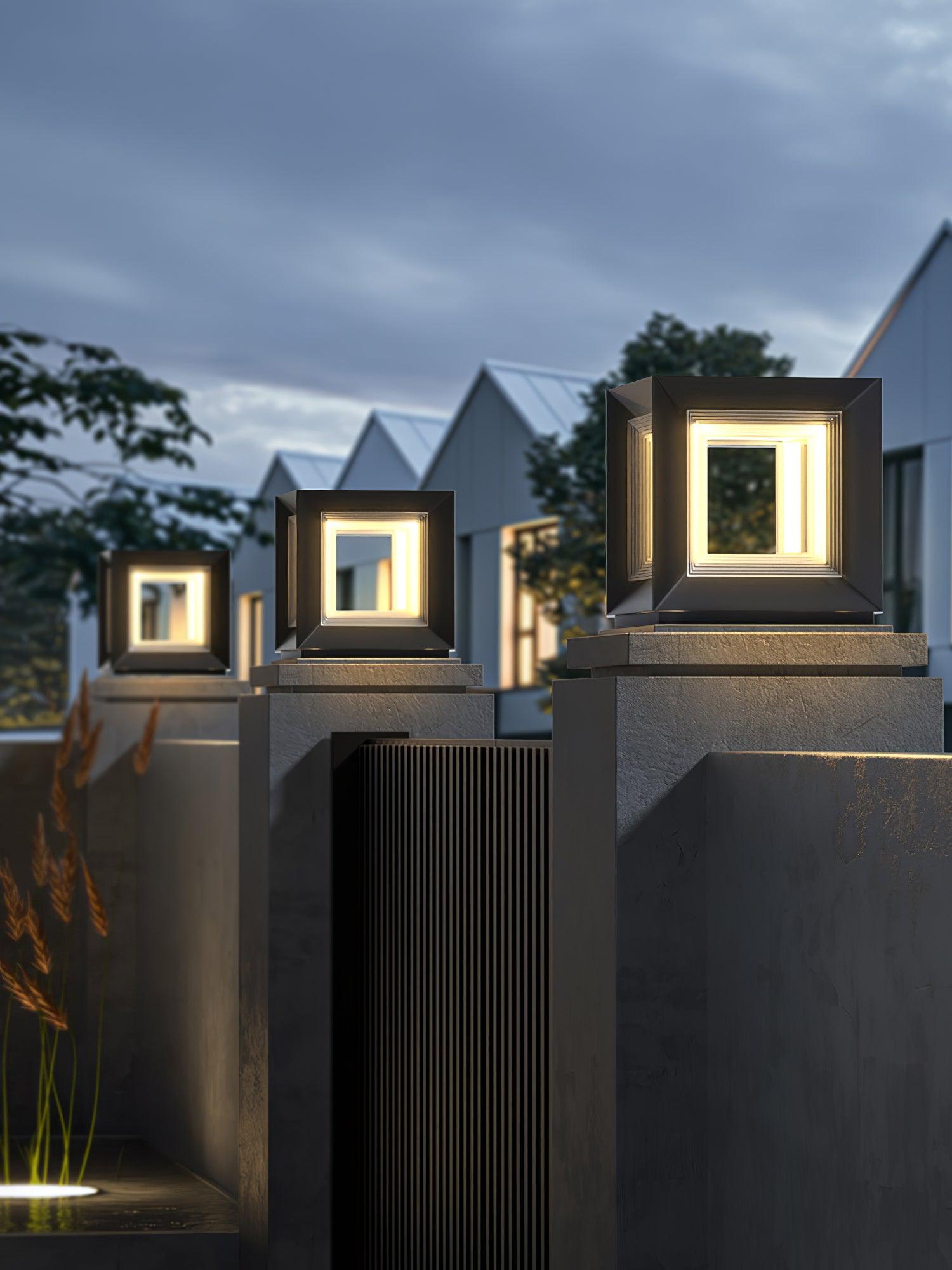 Light Cube Outdoor Post Light - Lumpaz