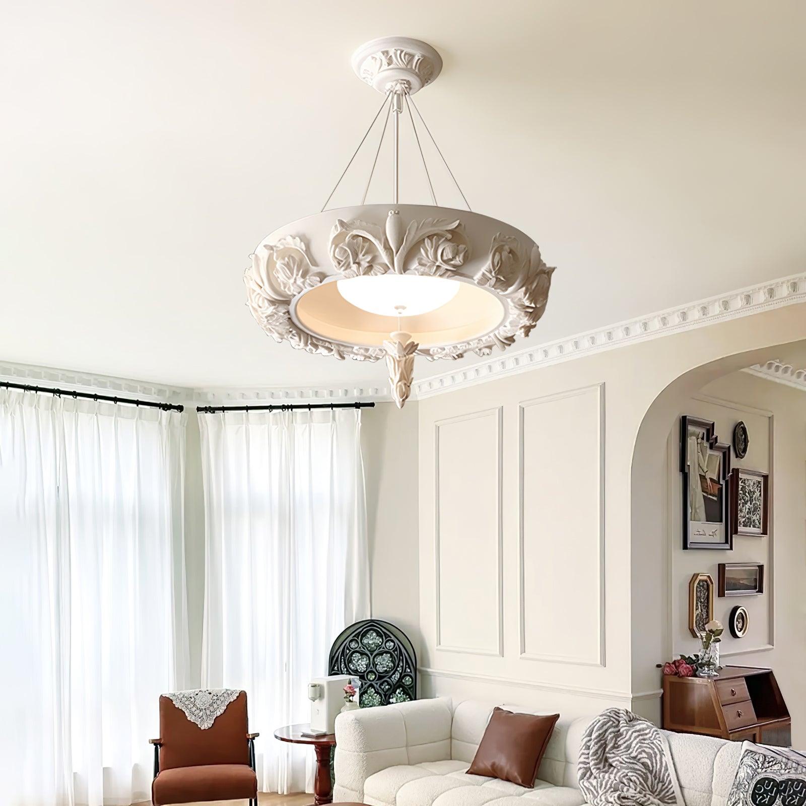 Artistic Carved Plaster Chandelier - Lumpaz