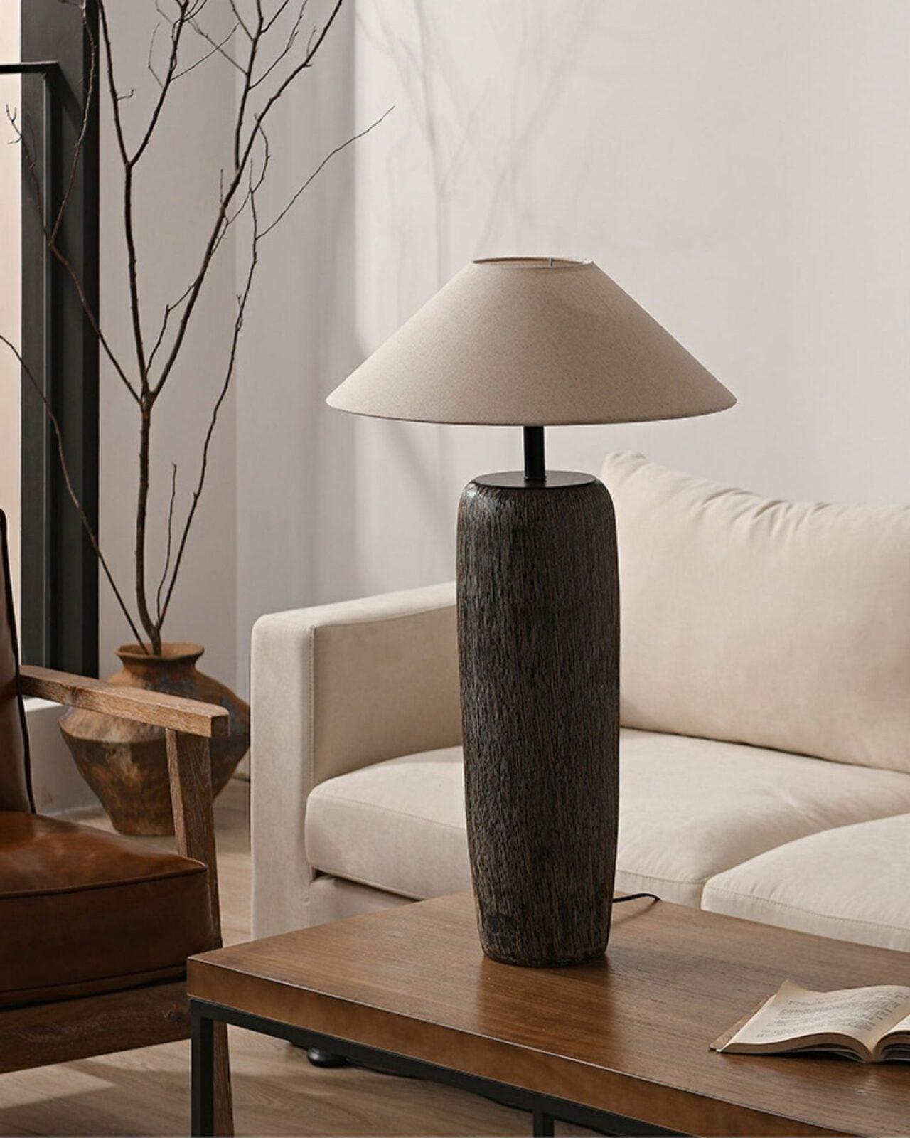 Weathered Wood Grain Floor Lamp - Lumpaz