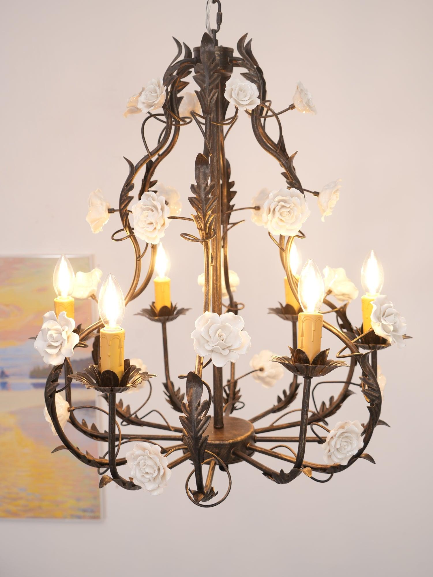 Florentine Rose Garden Chandelier - Lumpaz
