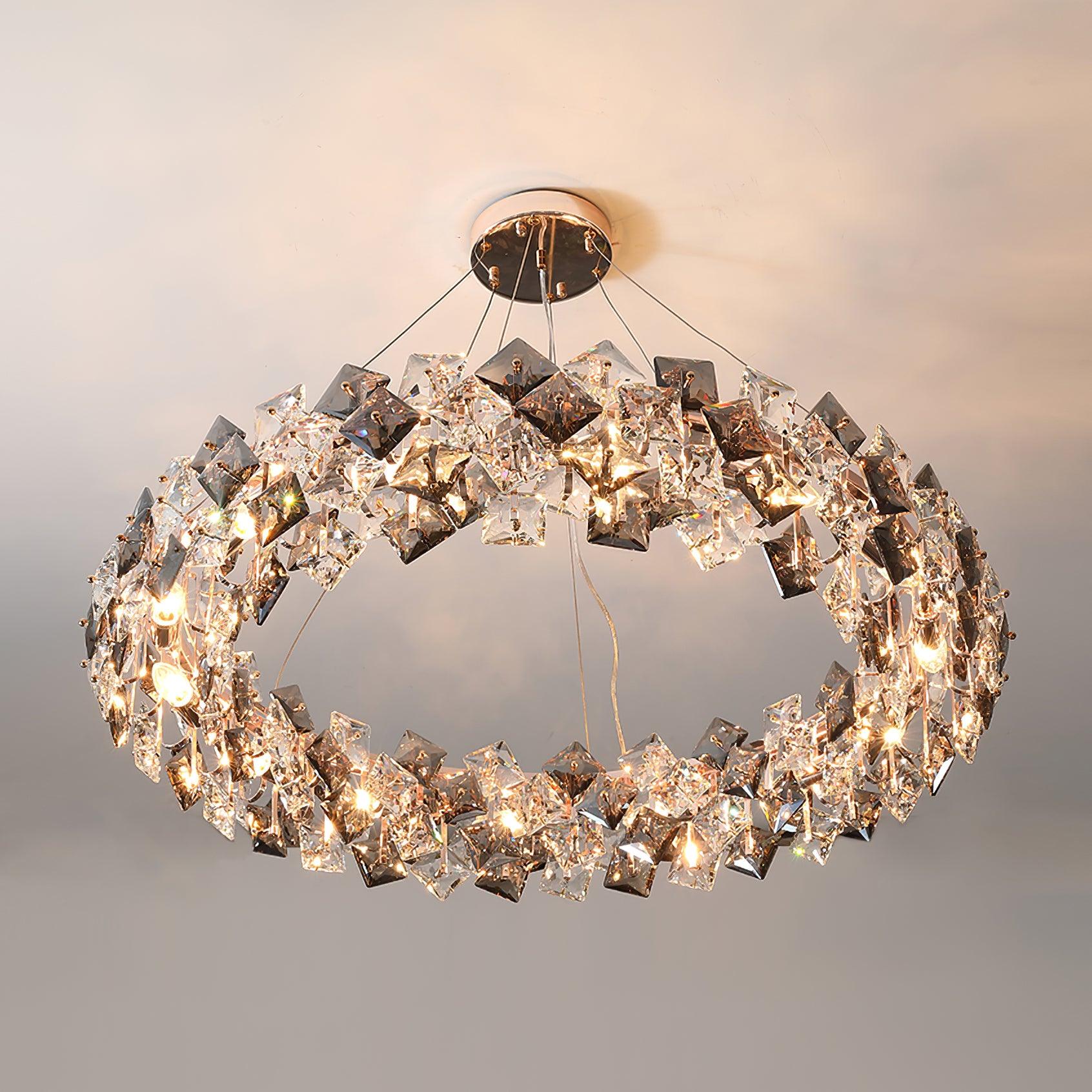 Scale Crystal Round Chandelier - Lumpaz