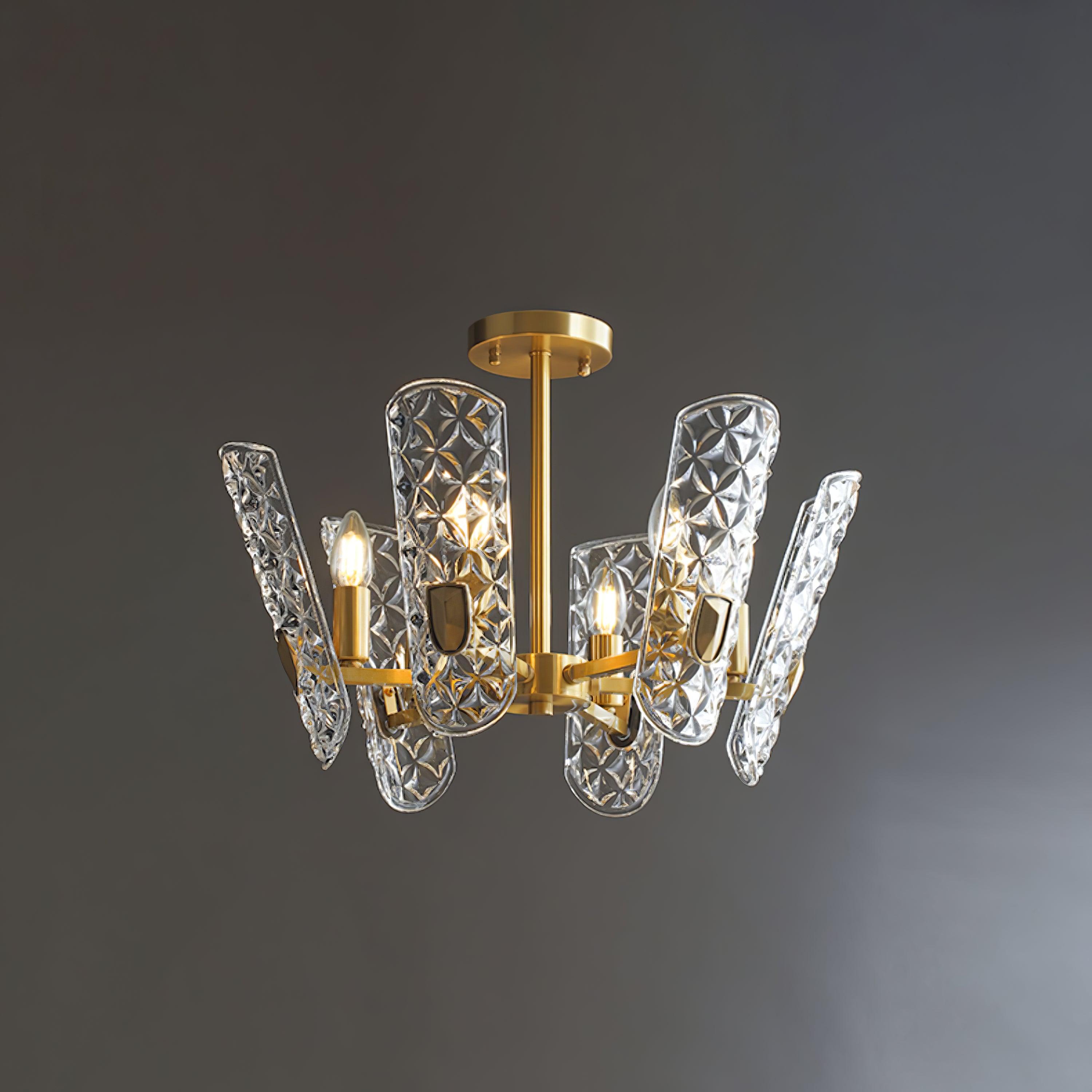 Brass Central Chandelier - Lumpaz