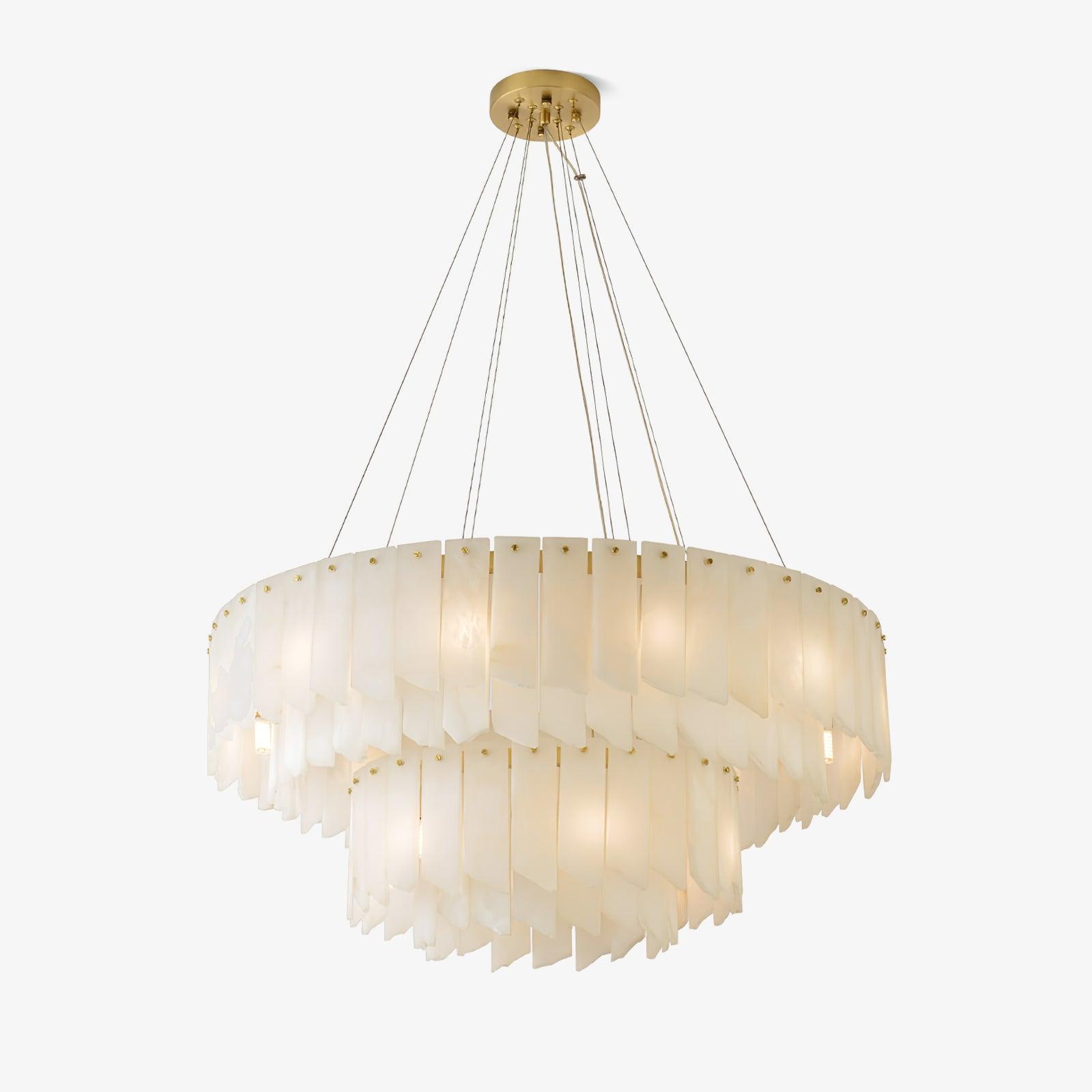 Alabaster Cascade Tiered Chandelier - Lumpaz
