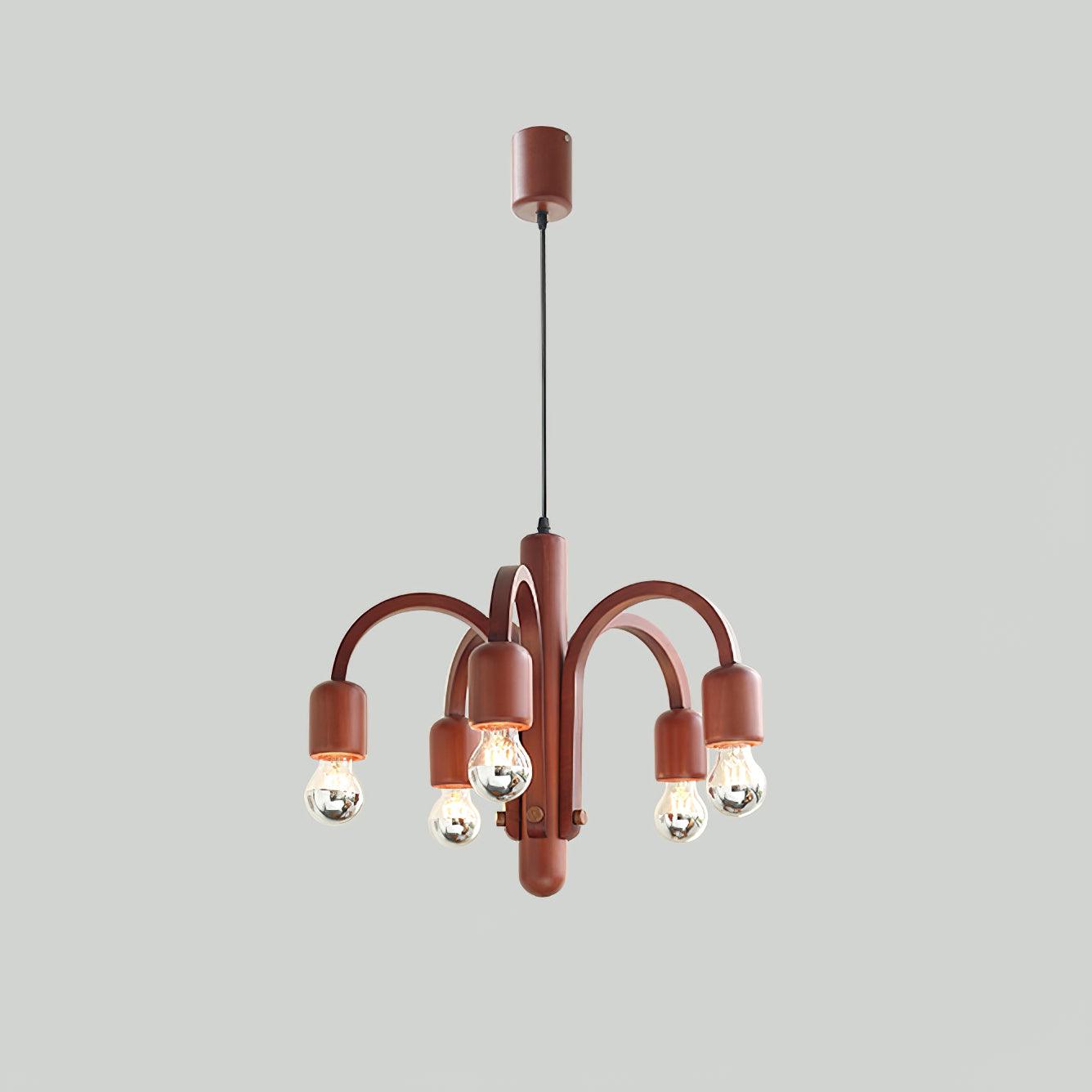 Candela Teak Chandelier - Lumpaz