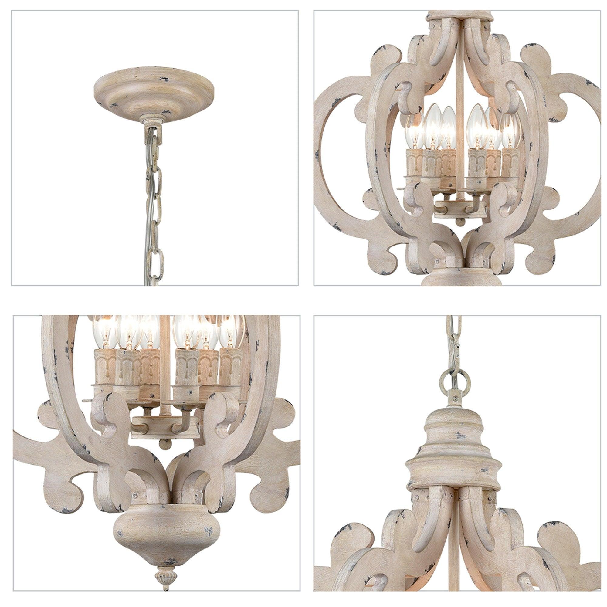 Antique White Style Chandelier - Lumpaz