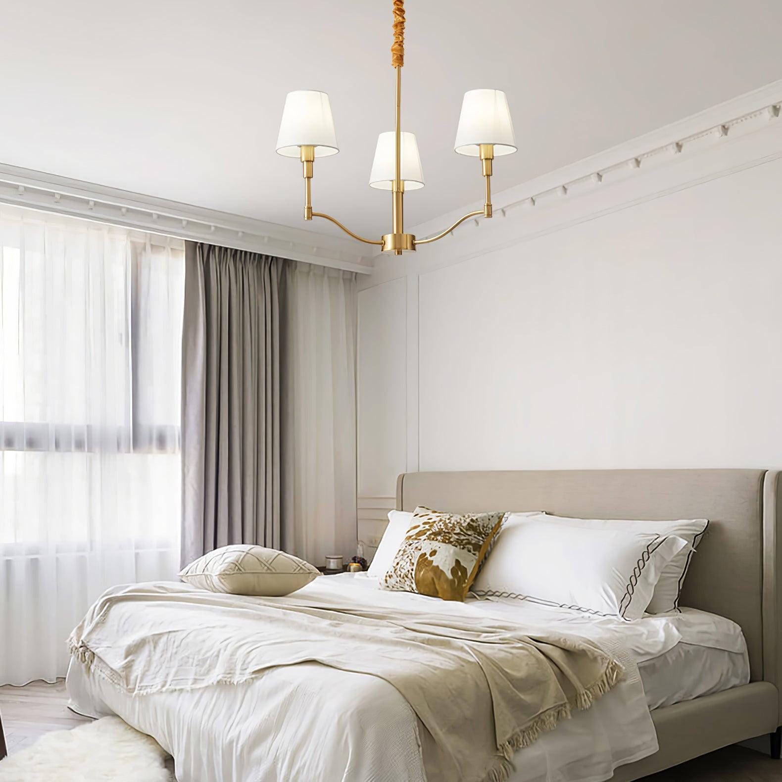 Meridian Mid Century Brass Chandelier - Lumpaz