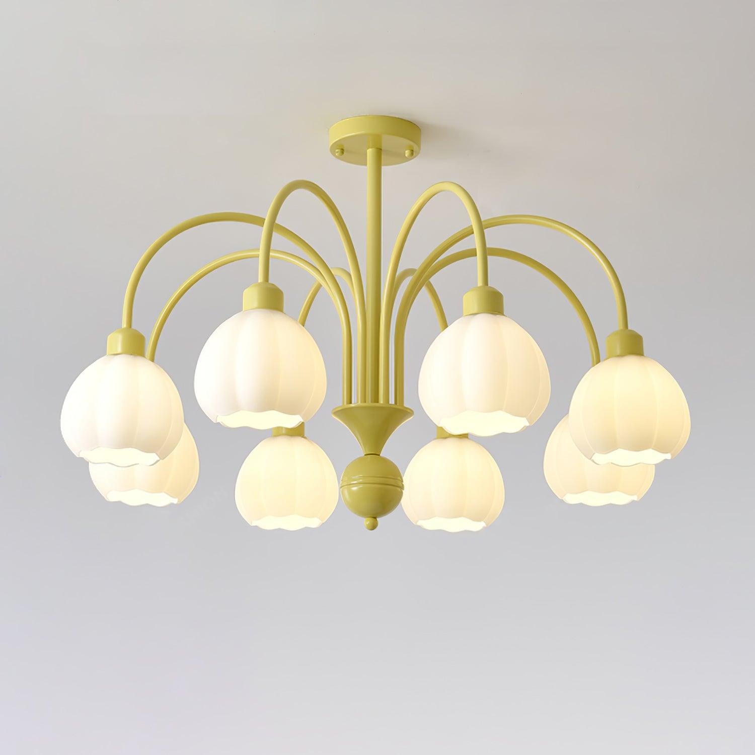 Cream Pumpkin Ball Chandelier - Lumpaz