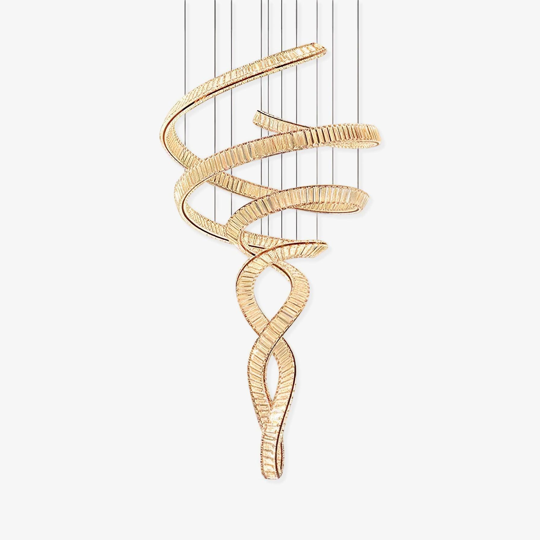 Long Spiral Crystal Chandelier - Lumpaz