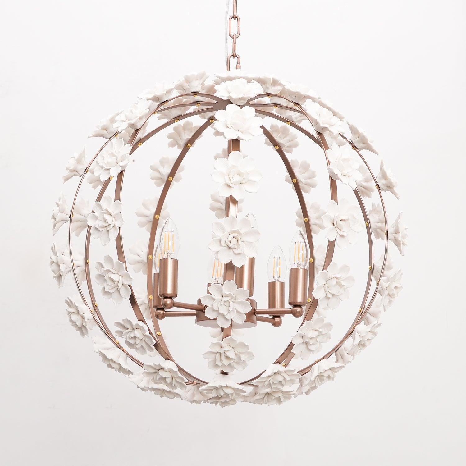 Bianca Floral Orb Chandelier - Lumpaz