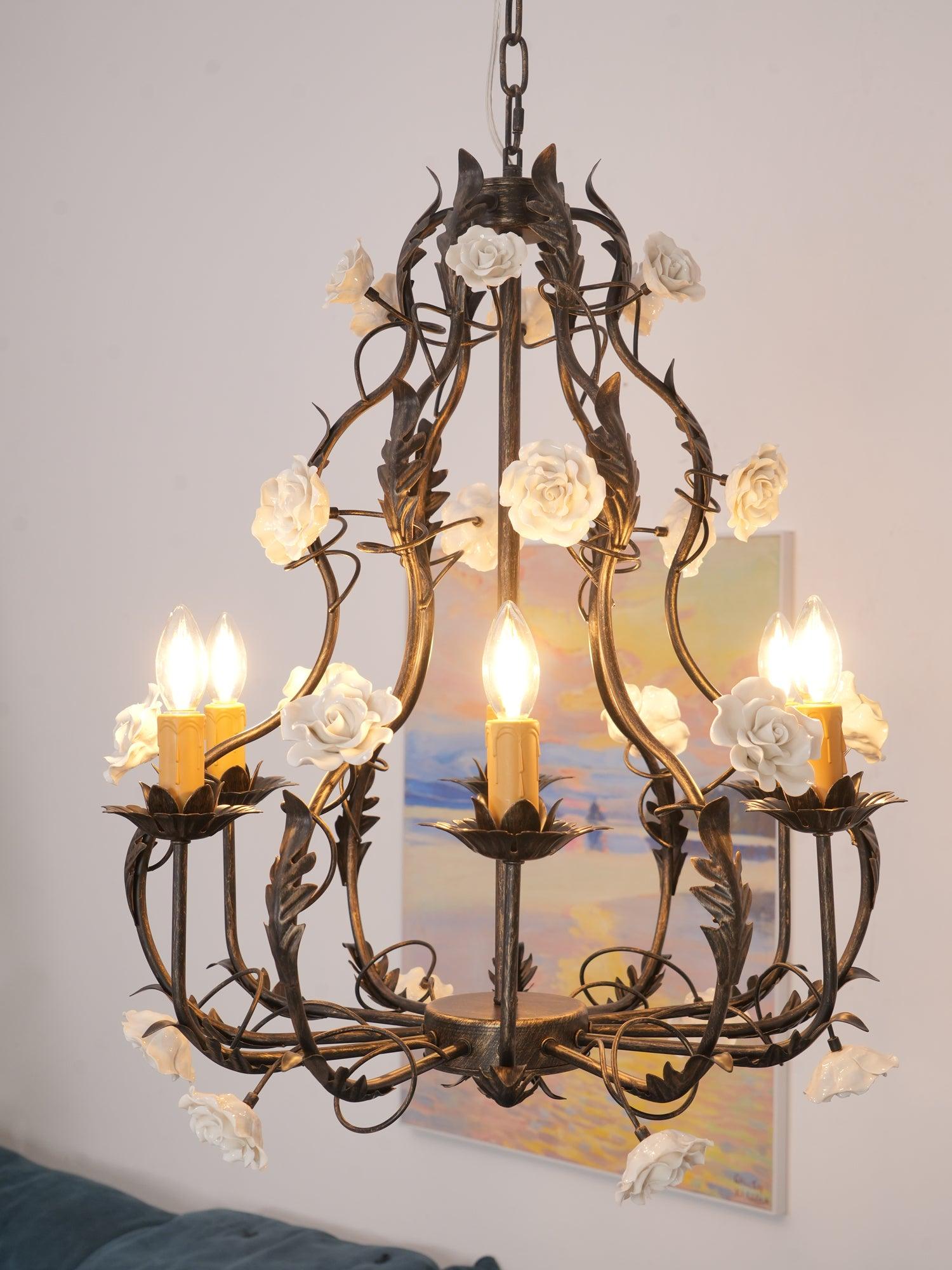 Florentine Rose Garden Chandelier - Lumpaz