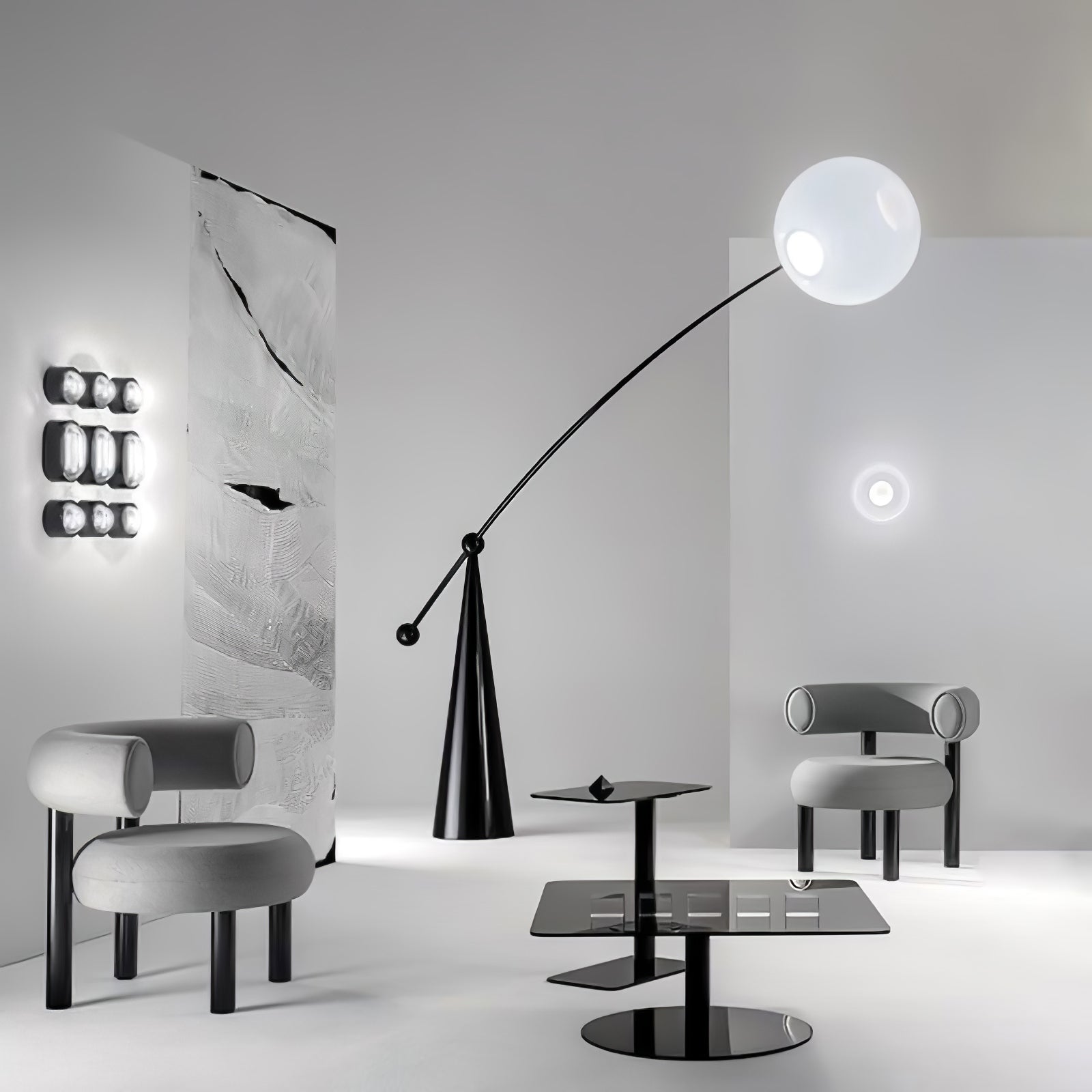 Opal Arc Floor Lamp - Lumpaz