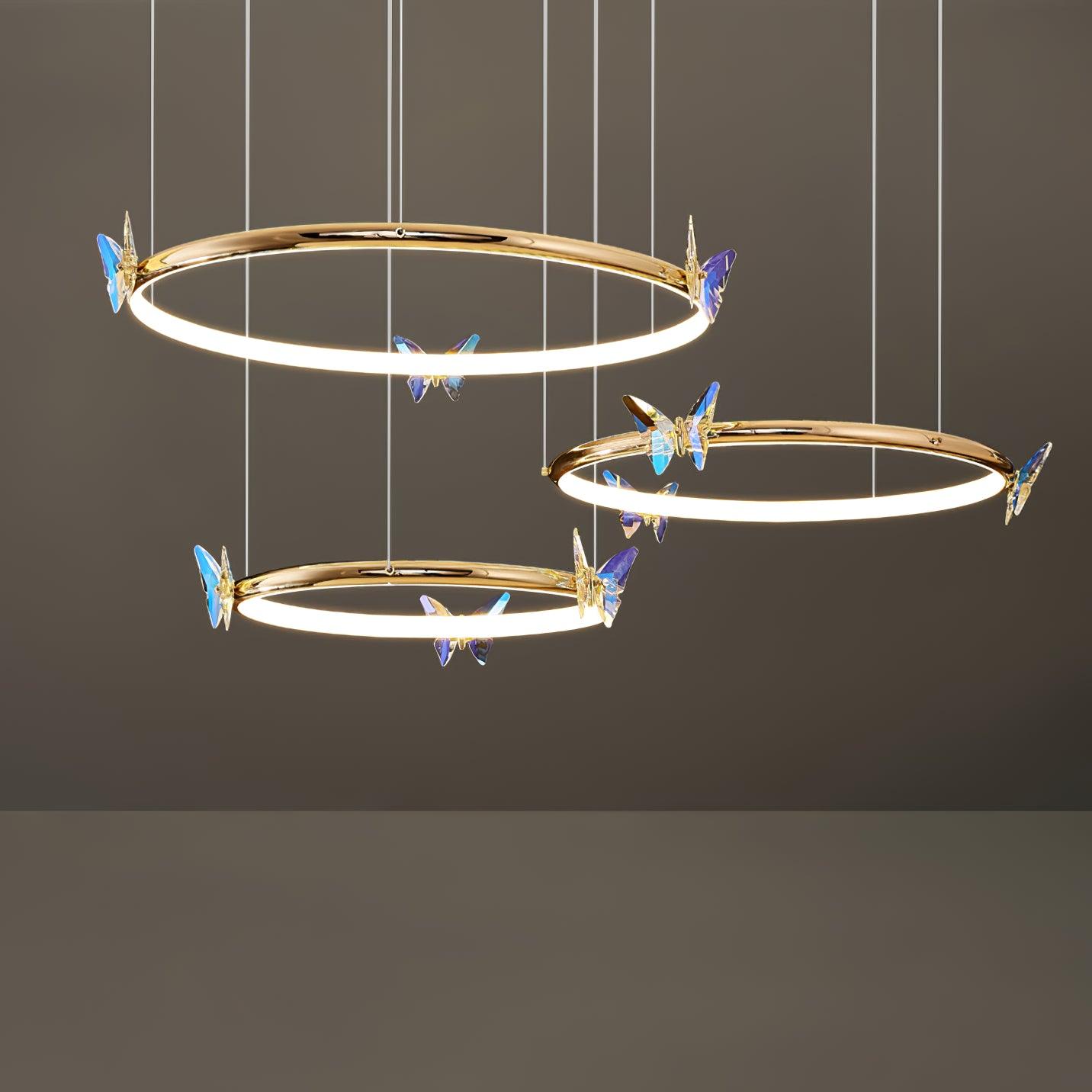 Blue Butterfly Chandelier - Lumpaz