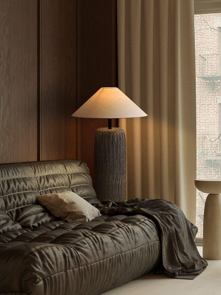 Weathered Wood Grain Floor Lamp - Lumpaz