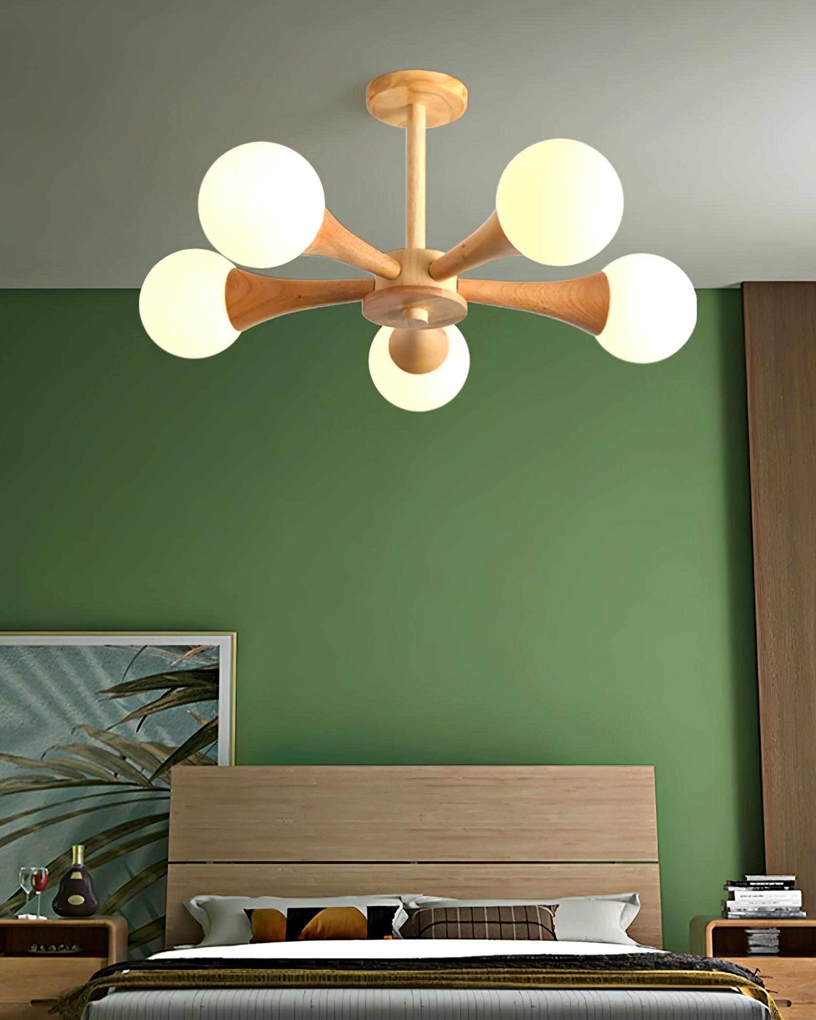 Wooden Nera Chandelier - Lumpaz