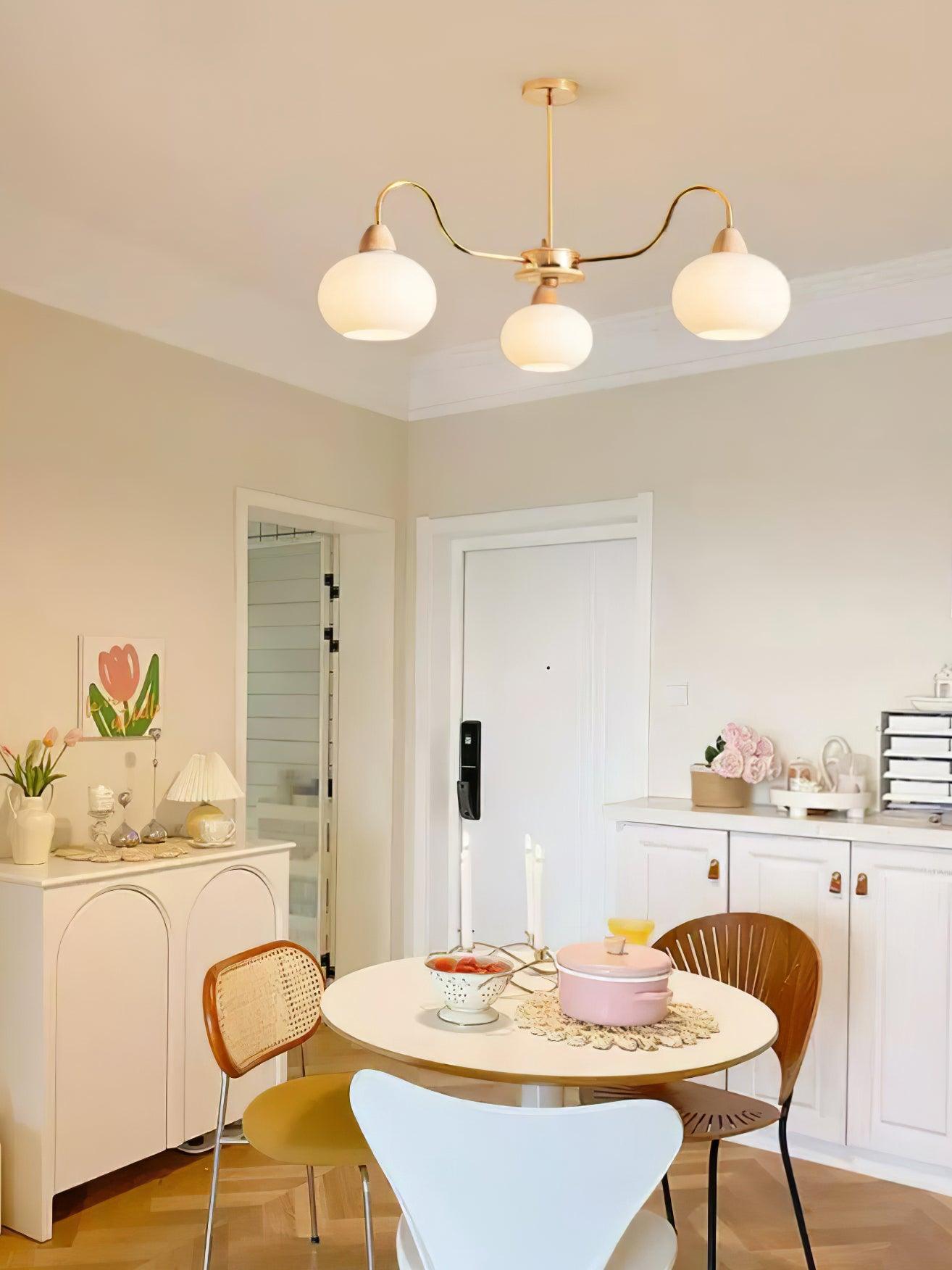 Glass Persimmon Chandelier - Lumpaz