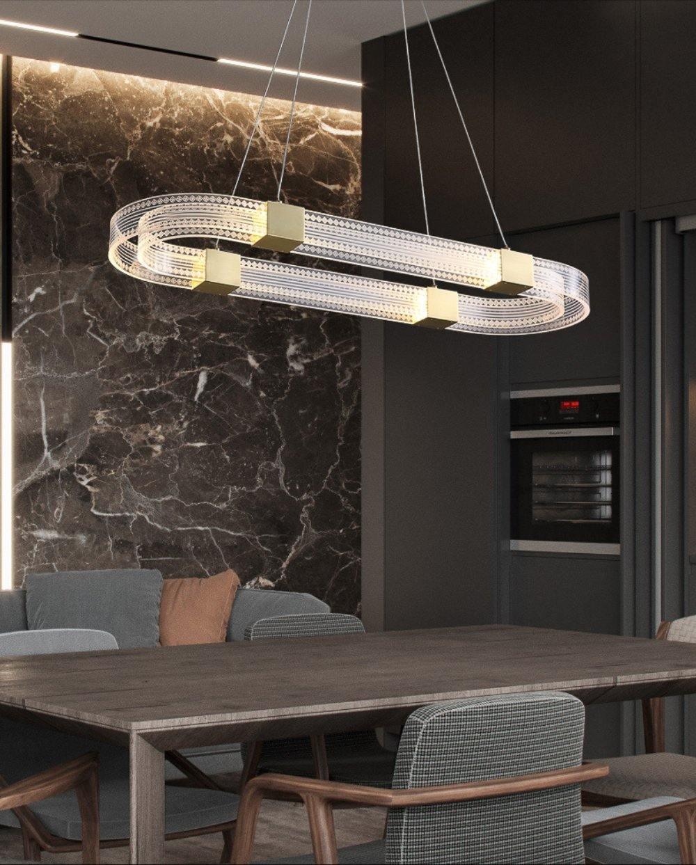 Parallel Ring LED Chandelier - Lumpaz