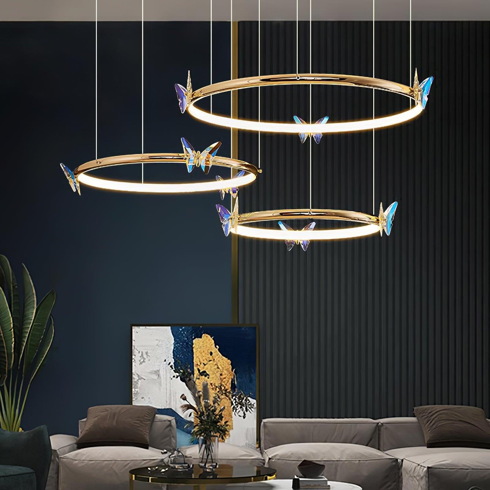 Blue Butterfly Chandelier - Lumpaz
