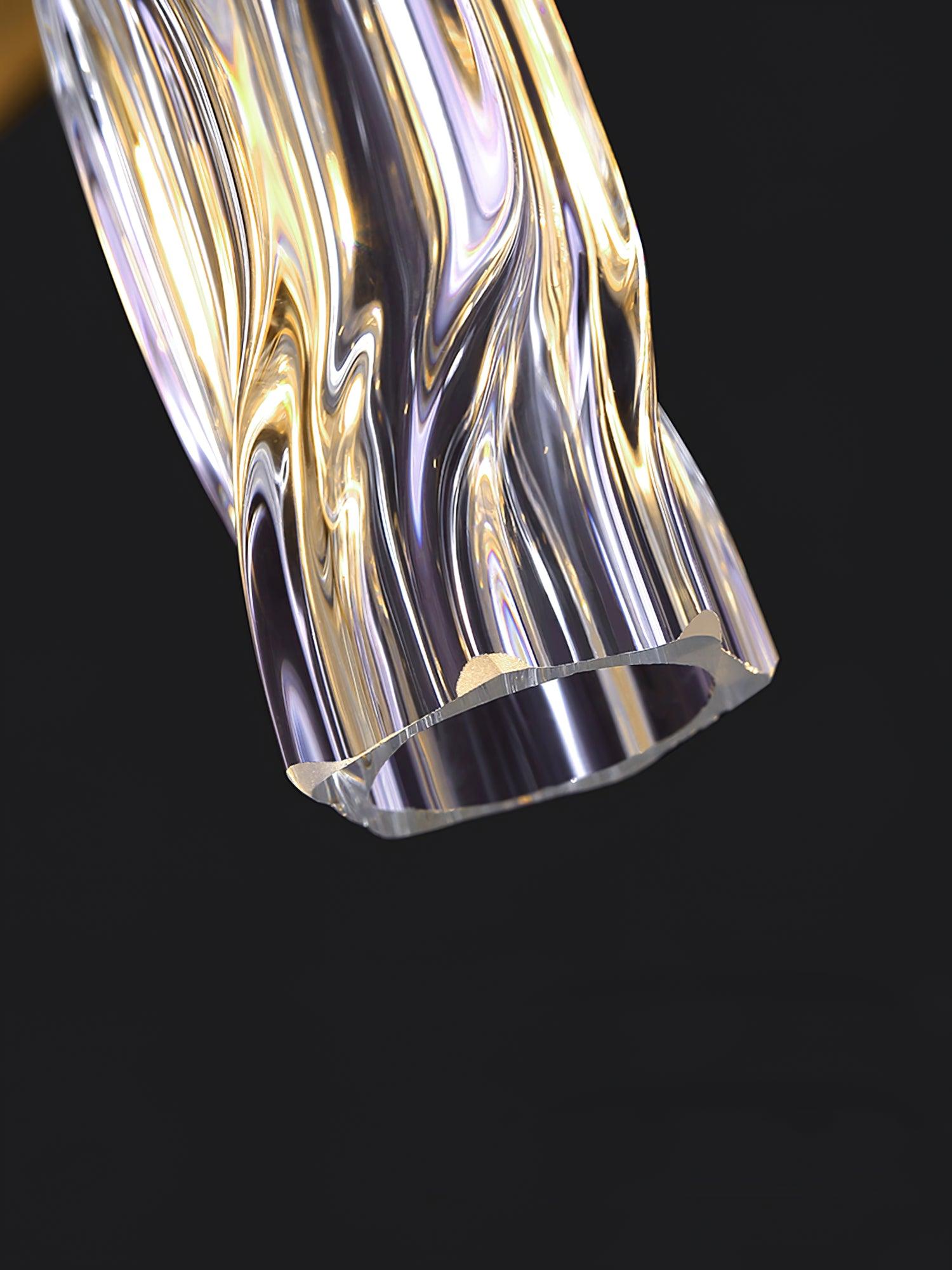 Gold & Clear Rod Chandelier - Lumpaz