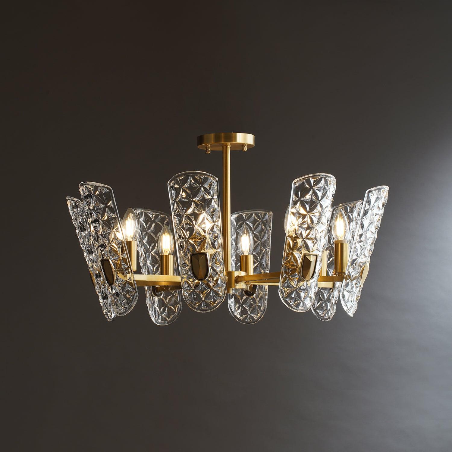 Brass Central Chandelier - Lumpaz