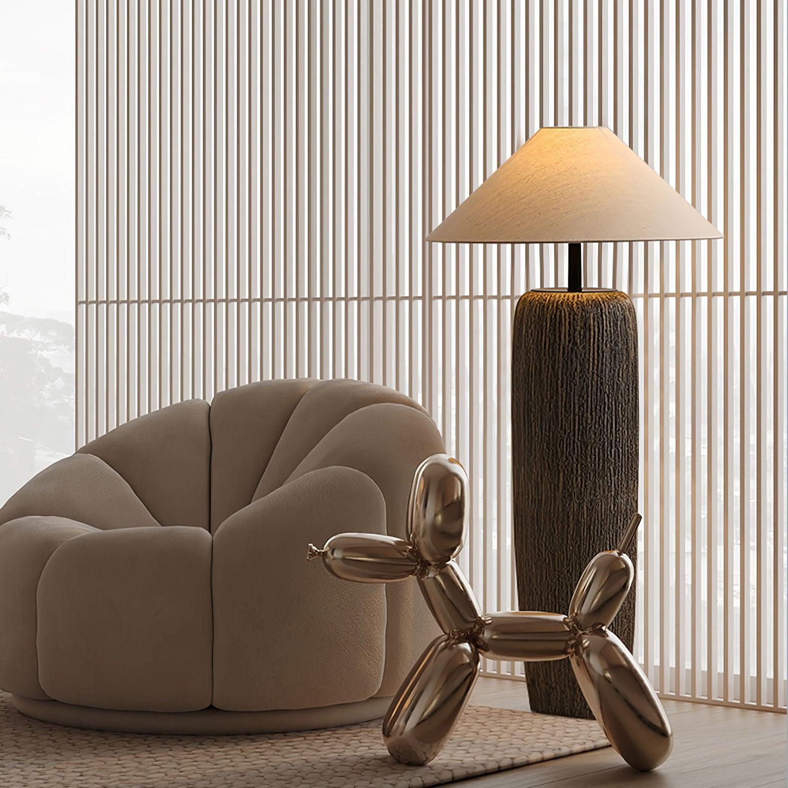 Weathered Wood Grain Floor Lamp - Lumpaz