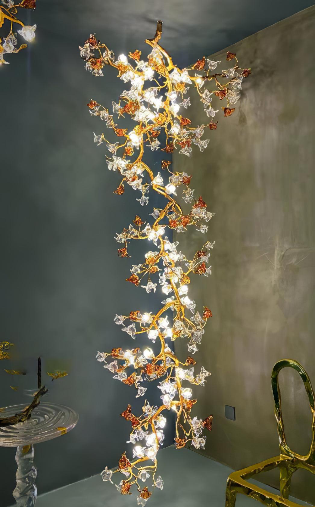 Brass Maple Branch Chandelier - Lumpaz