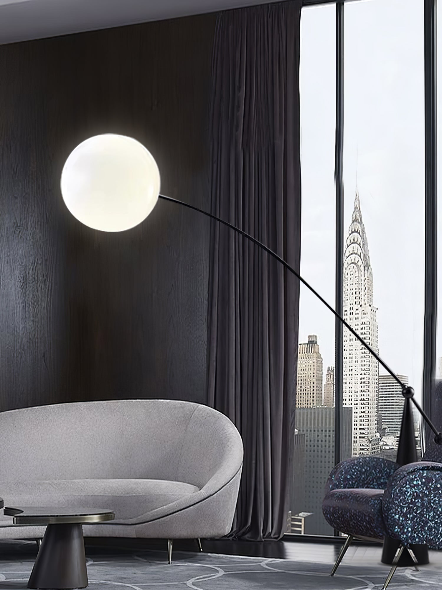Opal Arc Floor Lamp - Lumpaz