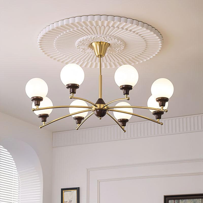 Walnut Glass Ball Chandelier - Lumpaz
