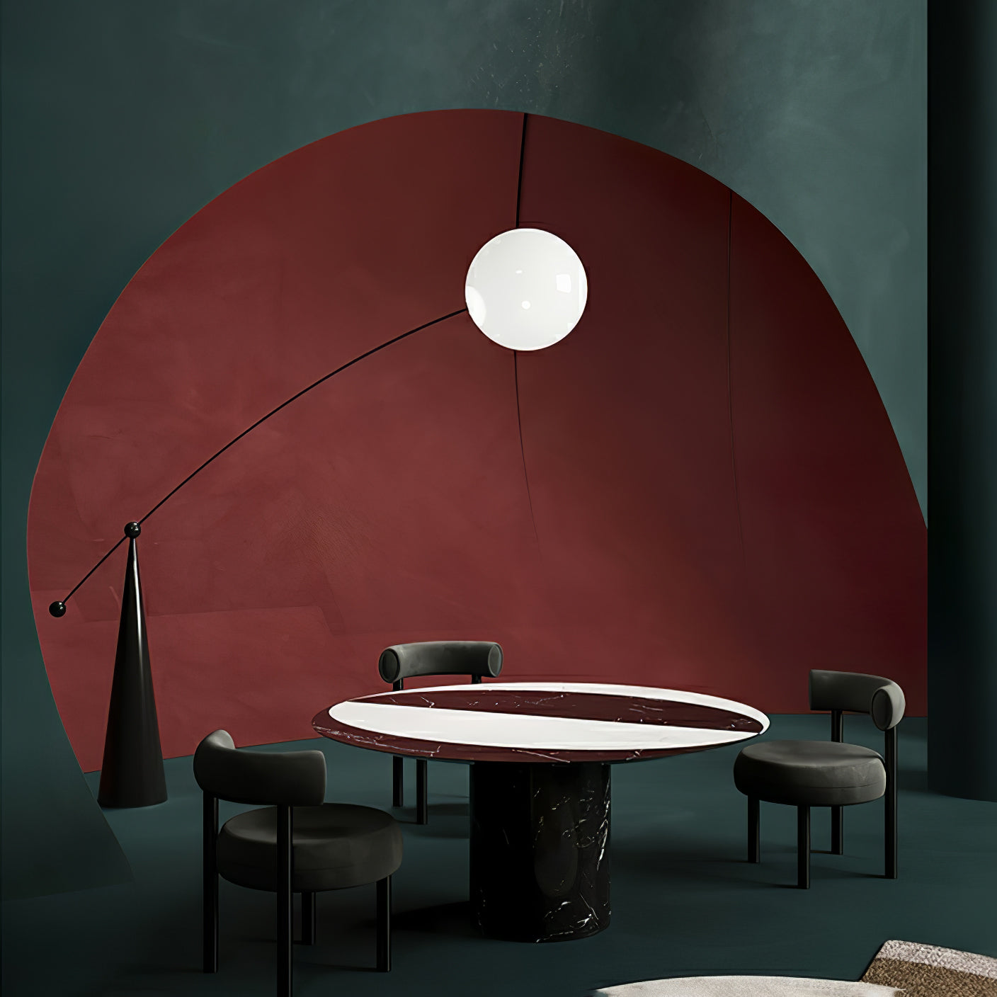 Opal Arc Floor Lamp - Lumpaz
