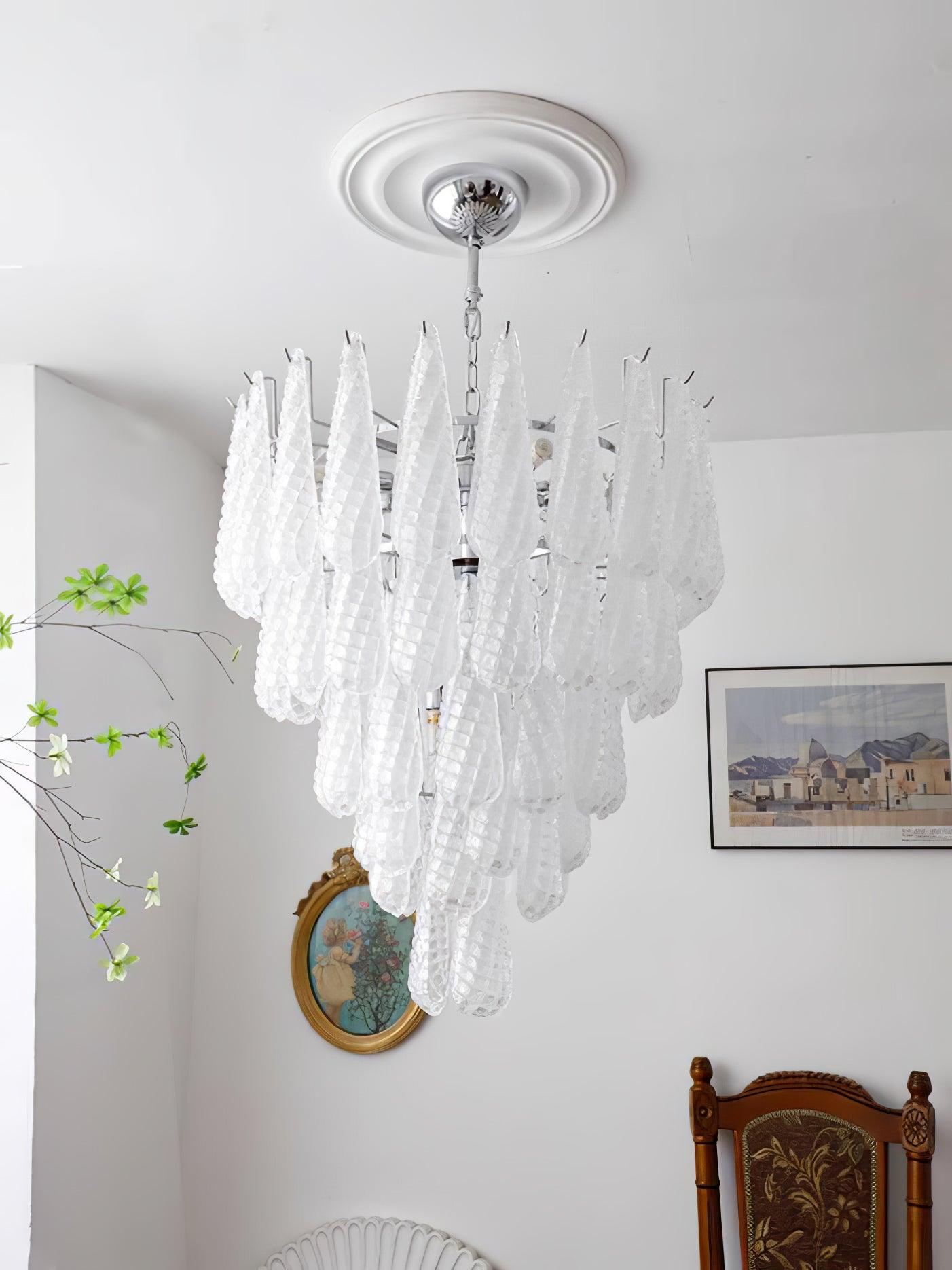 Grid Glass Waterfall Chandelier - Lumpaz